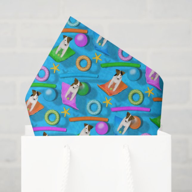 another Parson Jack Russell Terrier pool party Tissue Paper (Gift Bag)