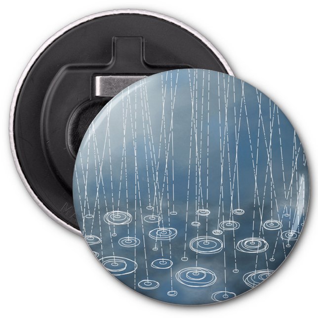 Another Rainy Day Bottle Opener (Rainy weather blue button bottle opener)