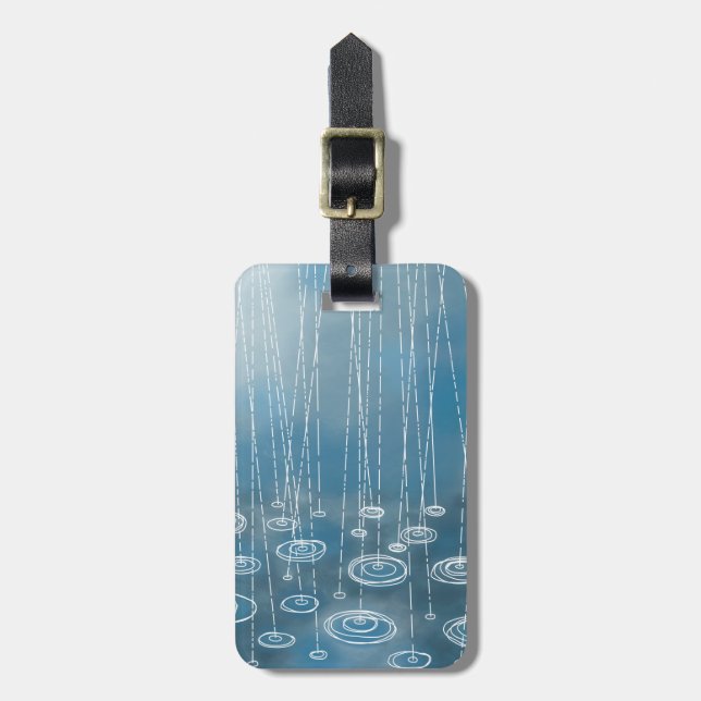 Another Rainy Day Custom Text Luggage Tag (Front Vertical)