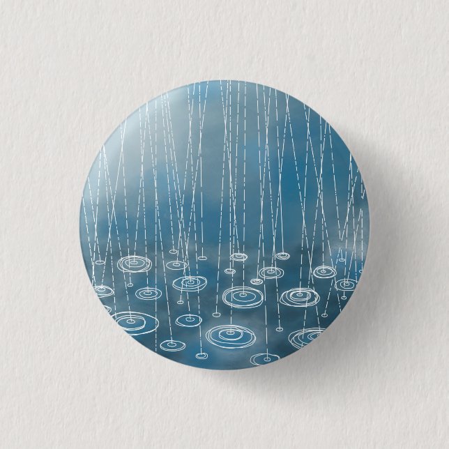 Another Rainy Day Weather Painting 1 Inch Round Button (Front)