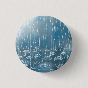 Another Rainy Day Weather Painting 1 Inch Round Button
