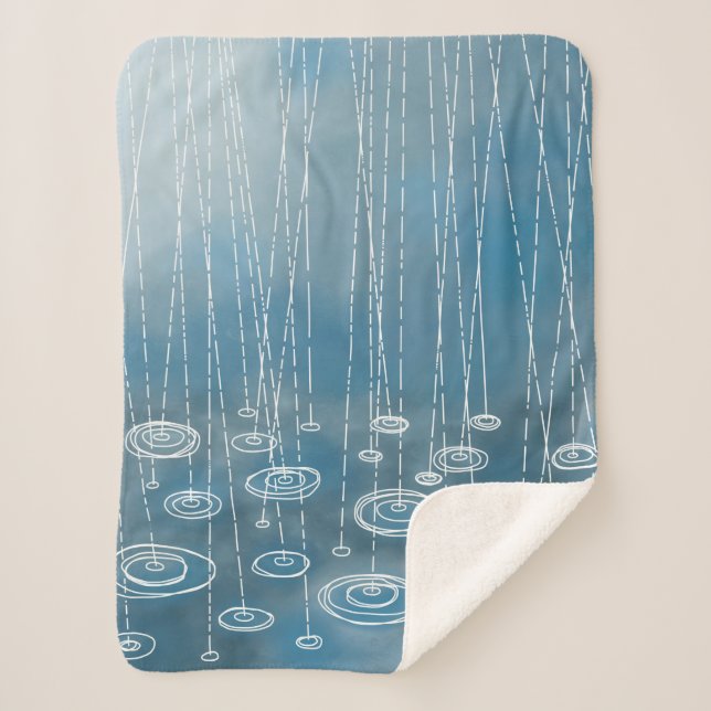 Another Rainy Day Weather Painting Sherpa Blanket (Front)