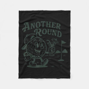 Another Round Golf Golfer Golf Lover Srts Men Dad Fleece Blanket