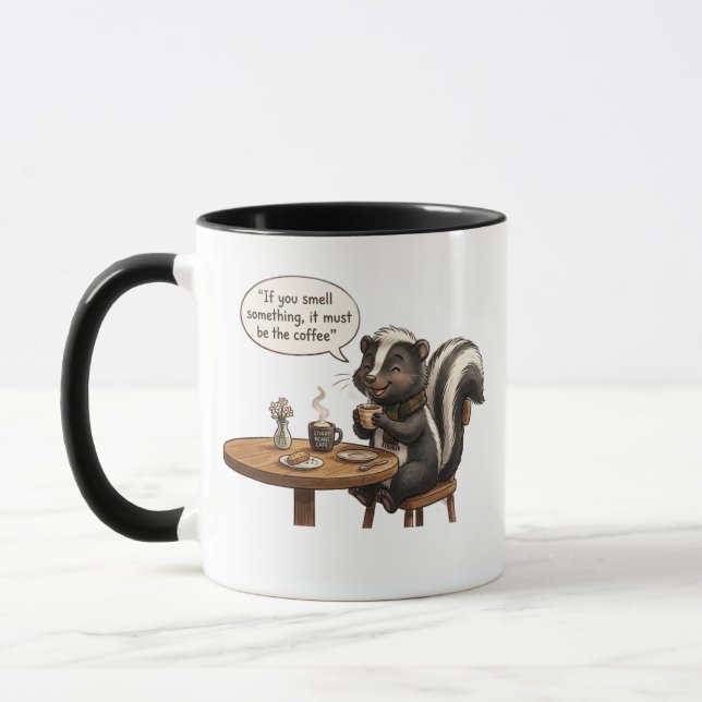 Another skunk in denial mug (Left)