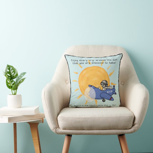Another Trip Around the Sun Throw Pillow (Chair)