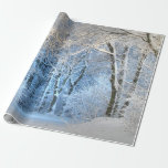 another winter wonderland wrapping paper<br><div class="desc">winter, landscape, forest, fairy, blurred, snow, december, christmas, romantic, light, lighty, sweet, wonderland, adorable</div>