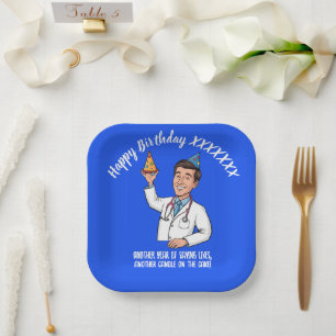 Another year of saving birthday antistress party paper plate
