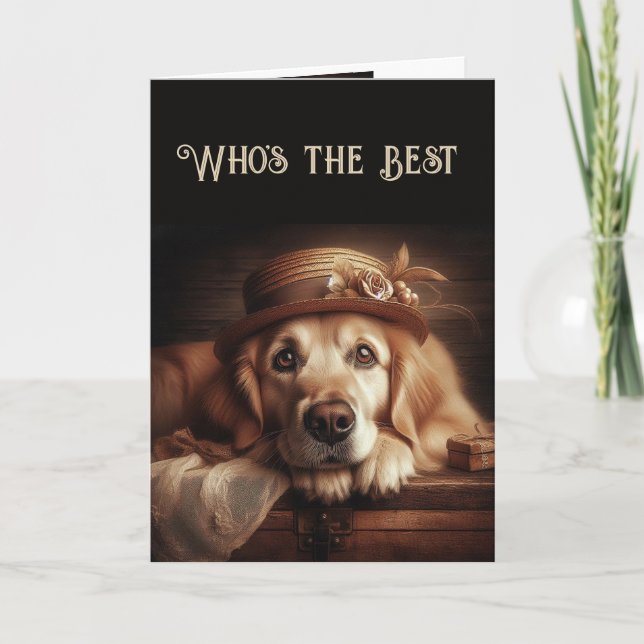 Another Year to be Fabulous Fun Dog  Card (Front)