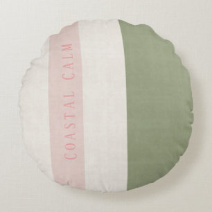 Anouke Coastal Faded Shore Stripes Round Pillow