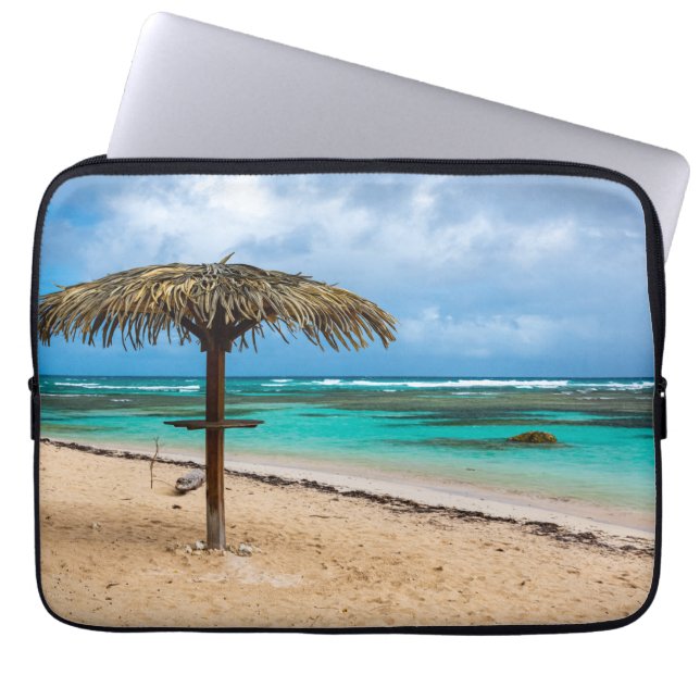 Anse des Rochers beach Laptop Sleeve (Front)