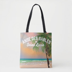 Anse Des Sables Saint Lucia Tote Bag