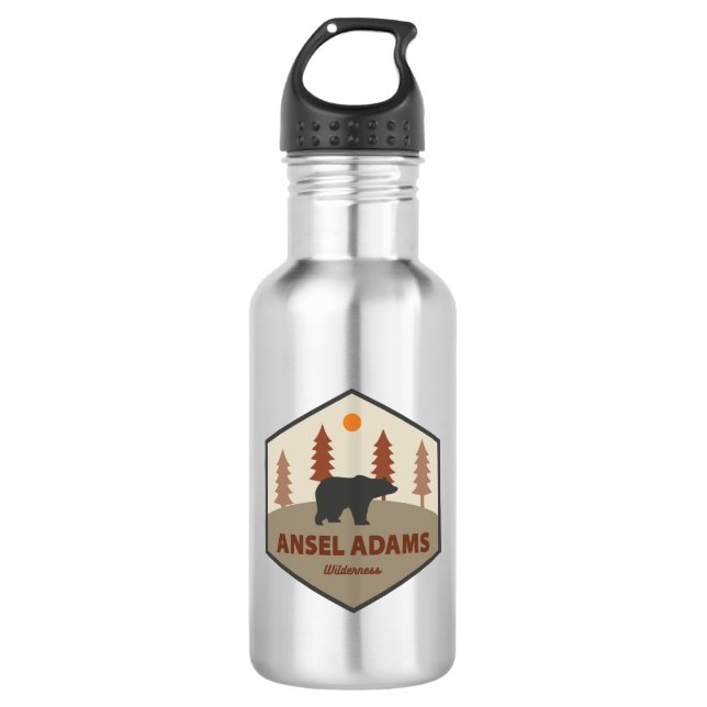 Ansel Adams Wilderness California Bear 532 Ml Water Bottle (Front)