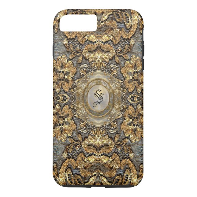 Ansel Grande Lace   Victorian Monogram Case-Mate iPhone Case (Back)
