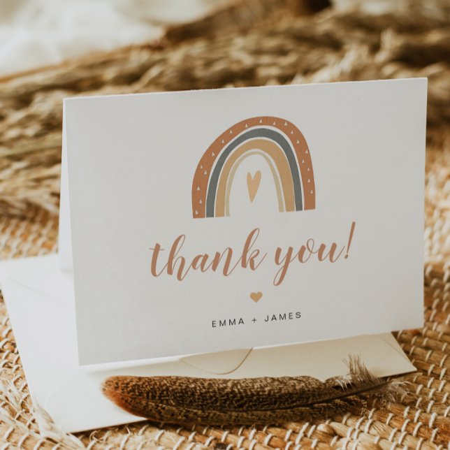 Ansley - Bohemian Burnt Orange Rainbow Thank You (Creator Uploaded)