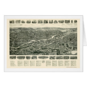 Ansonia, carte panoramique de CT - 1921
