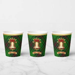 Anstruther Personalized Tartan Christmas Paper Cups