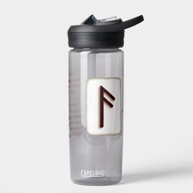 Ansuz "Wisdom" Rune Stone Water Bottle (Left)