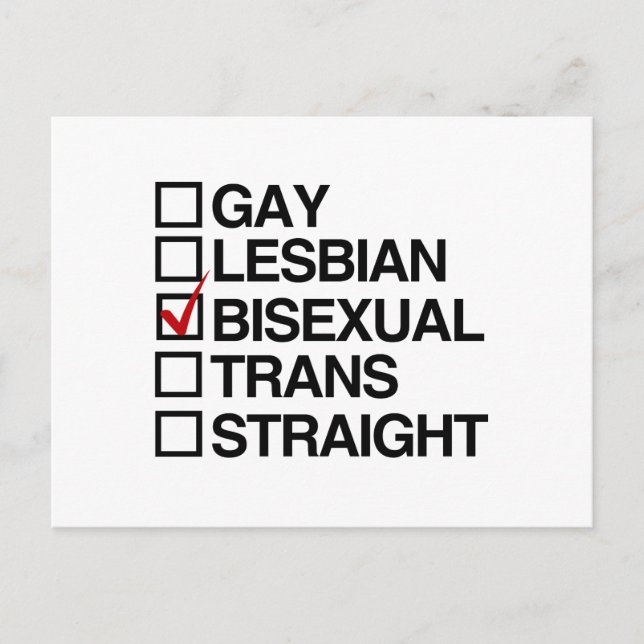ANSWER BISEXUAL POSTCARD (Front)