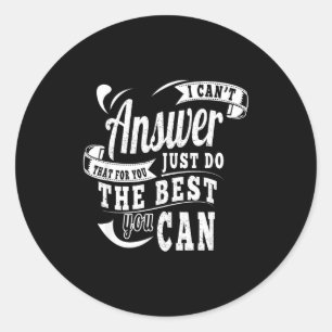 Answer Can Classic Round Sticker