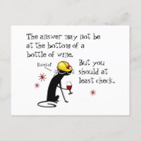 Answer Not at the Bottom Funny Wine Quote