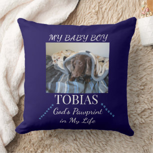 Answered Prayer Pawprint Throw Pillow