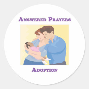 Answered Prayers Adoption Classic Round Sticker