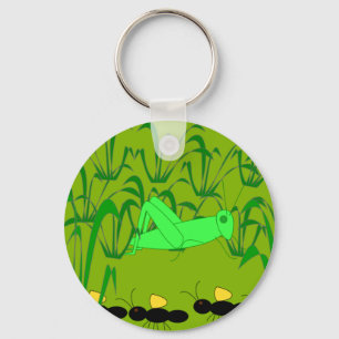 Ant and Grasshopper Keychain