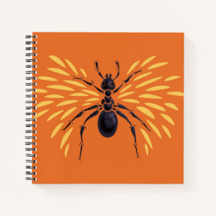 Ant Art Insect Lover Orange Entomology Bugs Notebook