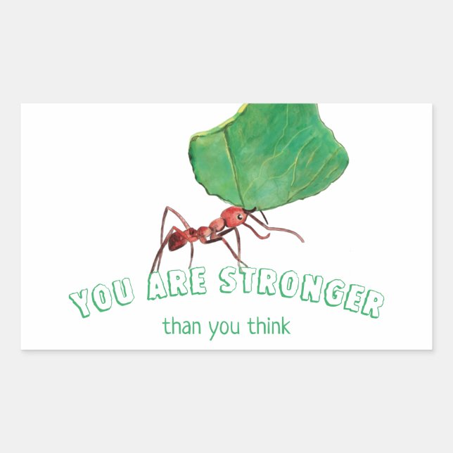 Ant carrying a big leaf   sticker (Front)