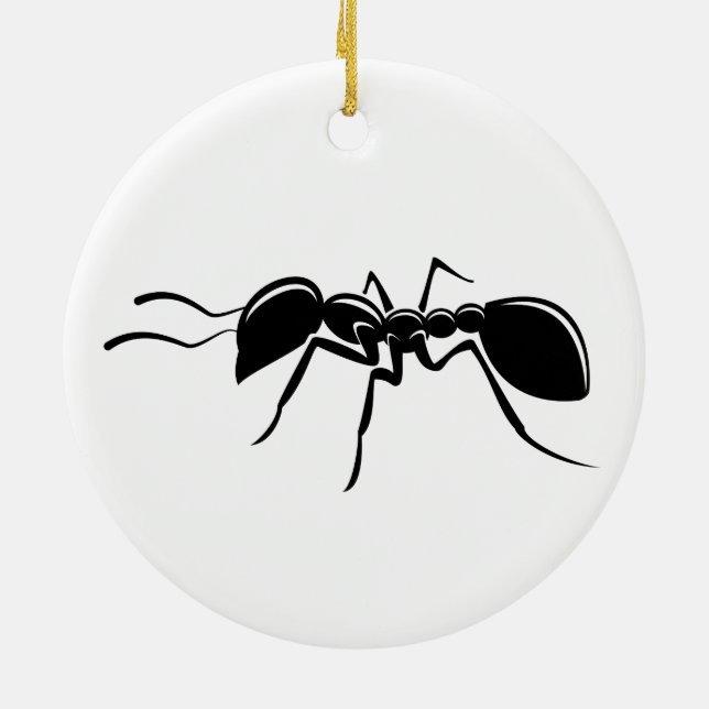 Ant drawing insect ceramic ornament (Back)