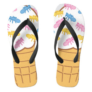 Ant Ice Cream Flip Flops