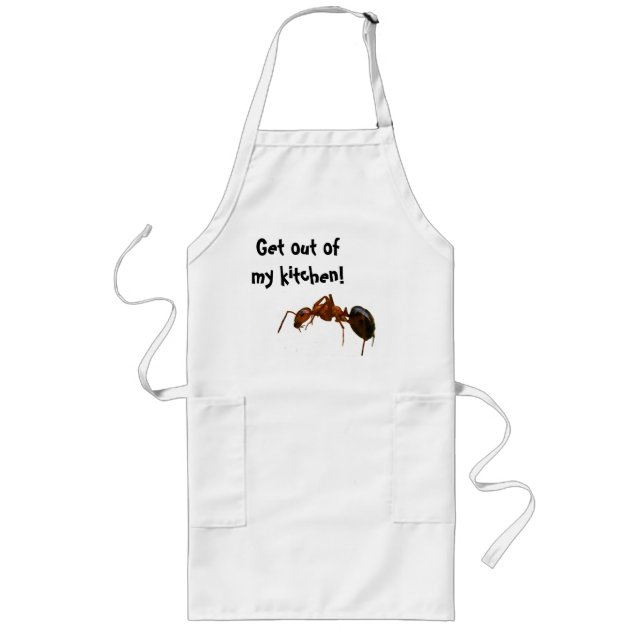 Ant in Kitchen Long Apron (Front)