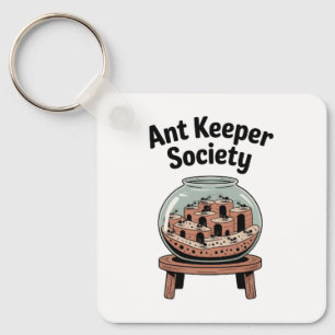 Ant Keeper Society Cute Farm Insect Lover Keychain
