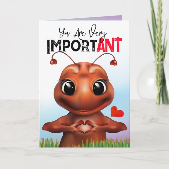 Ant Pun Sign Language Birthday Card (Front)