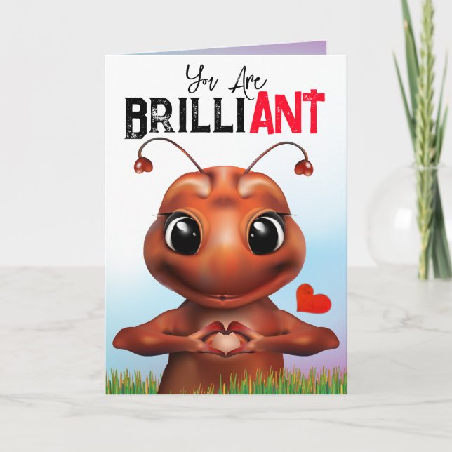 Ant Pun Sign Language Birthday Card (Front)