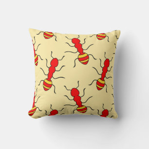Ant seamless pattern vintageant, abstract, animal, throw pillow