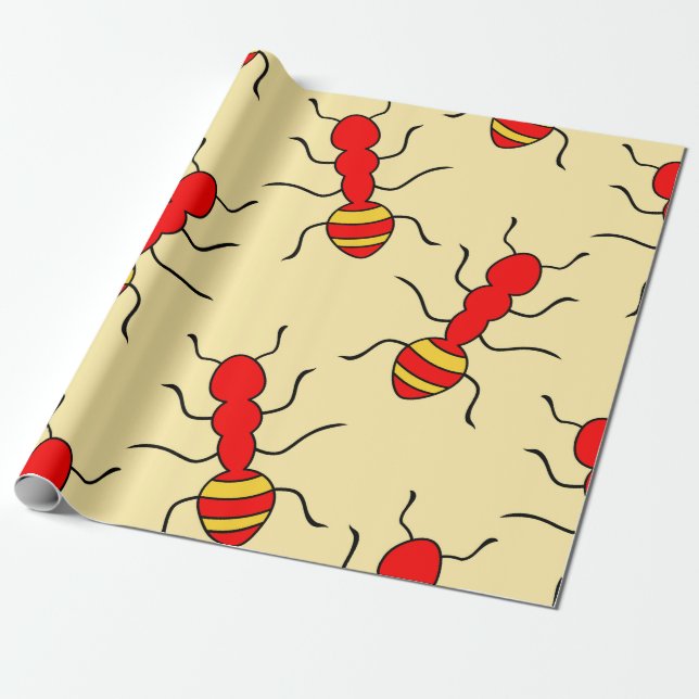 Ant seamless pattern vintageant, abstract, animal, wrapping paper (Unrolled)