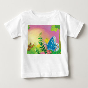 Ant, snail and Chapman's blue butterfly Baby T-Shirt