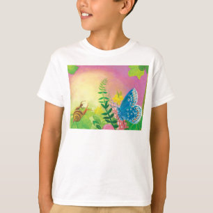 Ant, snail and Chapman's blue butterfly  T-Shirt