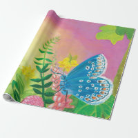 Ant, snail and Chapman's blue butterfly  