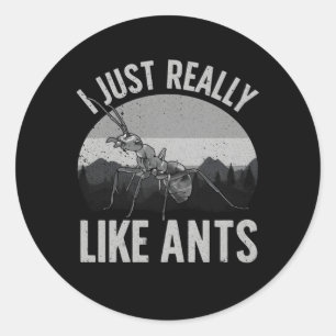 Ant Themed For Insect Ant Classic Round Sticker