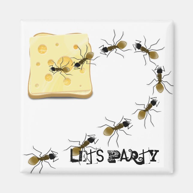 Ant trail funny party cute magnet (Front)