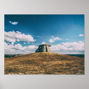 Anta do Tapadao Dolmen. Neolithic ruins in Crato Poster