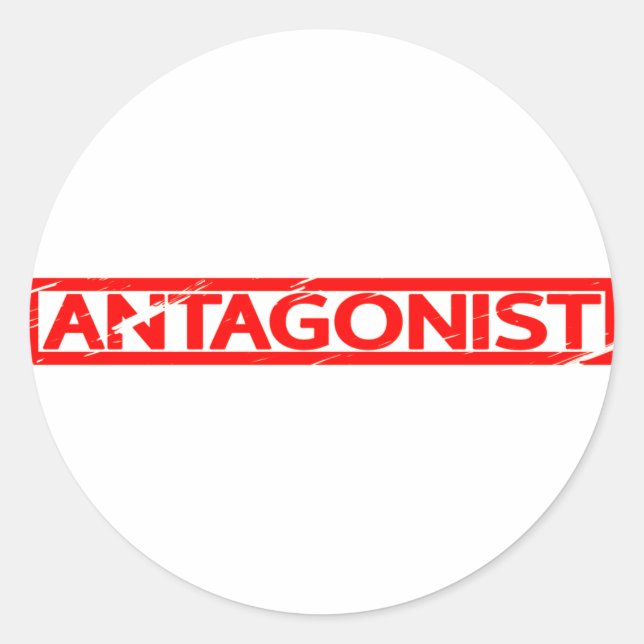 Antagonist Stamp Classic Round Sticker (Front)