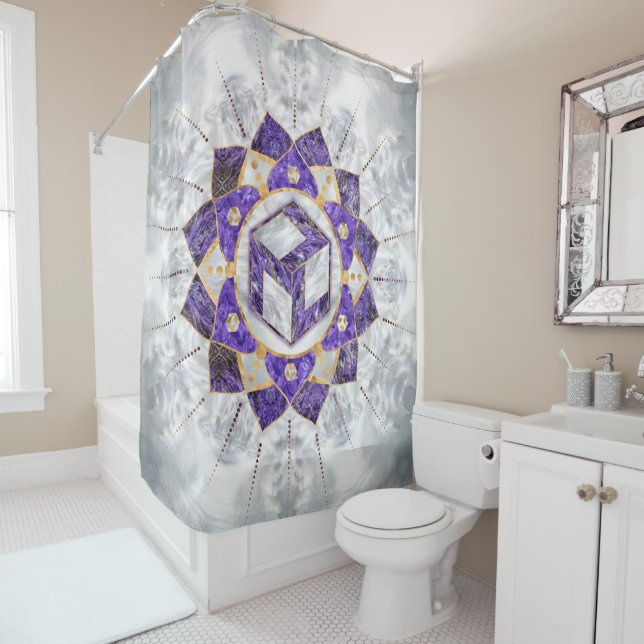 Antahkarana in Lotus Mandala- Amethyst and Pearl (In Situ)