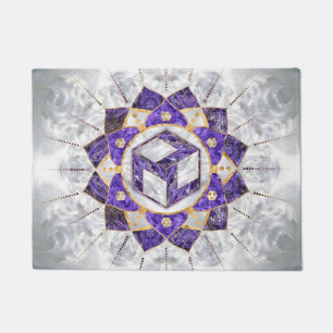 Antahkarana in Lotus Mandala- Amethyst and Pearl Doormat