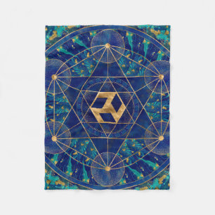 Antahkarana in Sacred Geometry Ornament Fleece Blanket