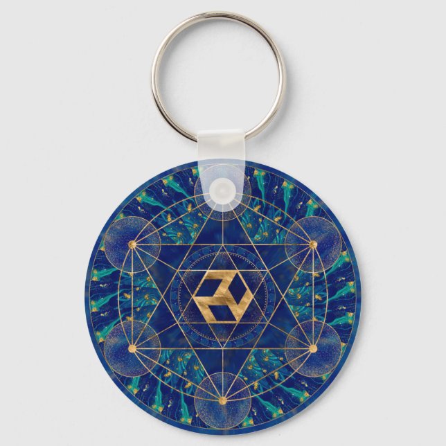 Antahkarana in Sacred Geometry Ornament Keychain (Front)