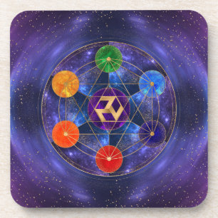 Antahkarana in Sacred Geometry Ornament - Nebula Coaster
