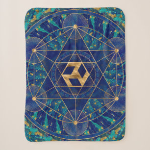Antahkarana in Sacred Geometry Ornament Sherpa Blanket